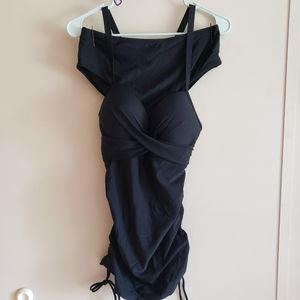Black Ruched Tankini size XL